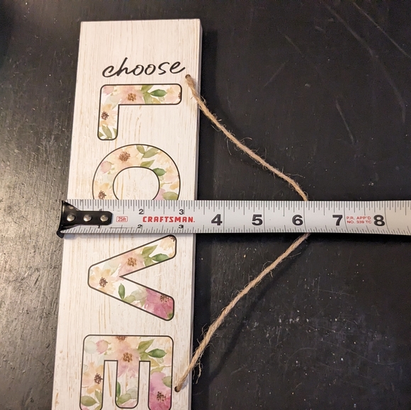 HP NWT Hawthorne Home “Choose Love” Wood Hanging Wall Decor - Picture 11 of 16